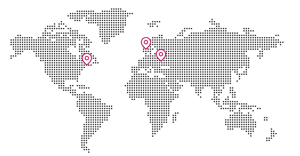 Map of the world showing IP Fabric's headquarters in Prague, London, and Boston